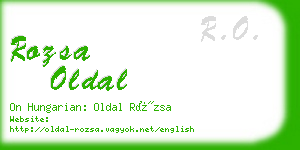 rozsa oldal business card